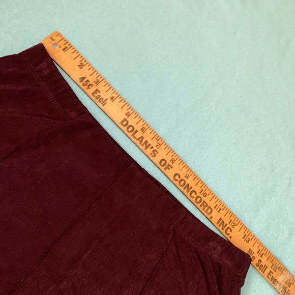 CHICO’S set TRAVELERS cardigan and no tummy pull on pants burgundy NEW size 12 - Picture 13 of 16